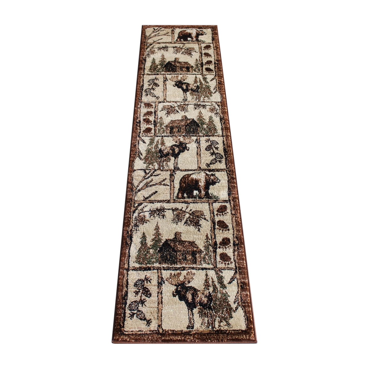 Cabin Style Area Rug Runner 2 Feet 2 Inch X 7 Feet 2 Inch T622