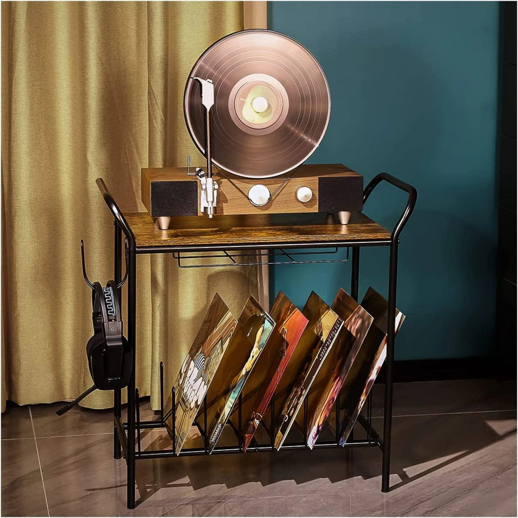 Record Player Stand with Record Storage K517221