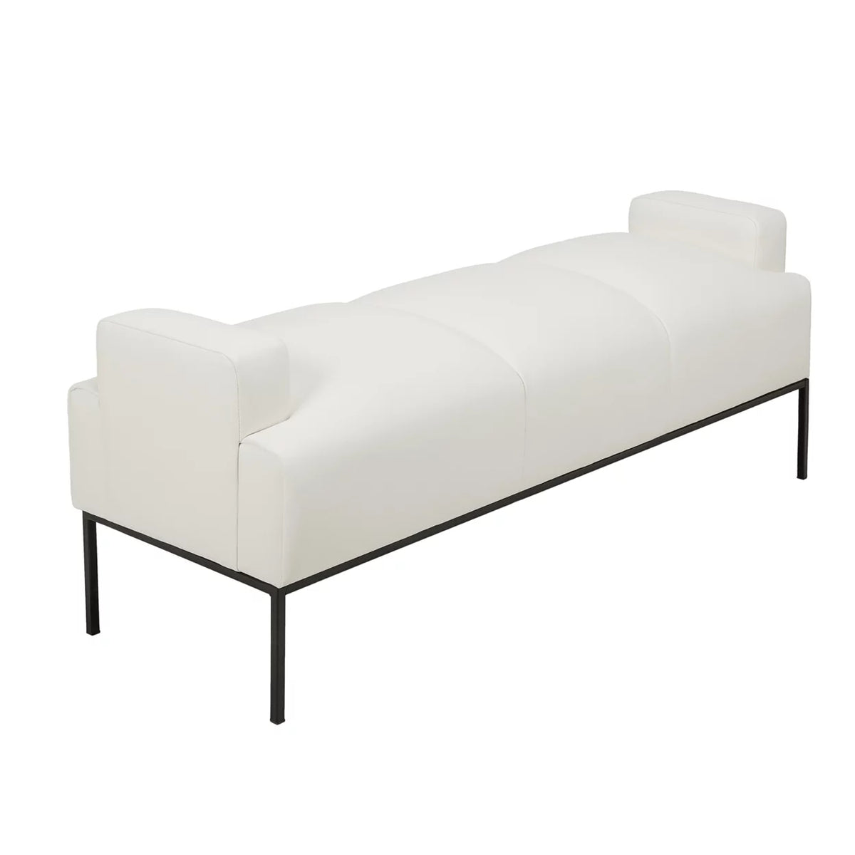 PU Leather Ottoman with Metal Frame K67343