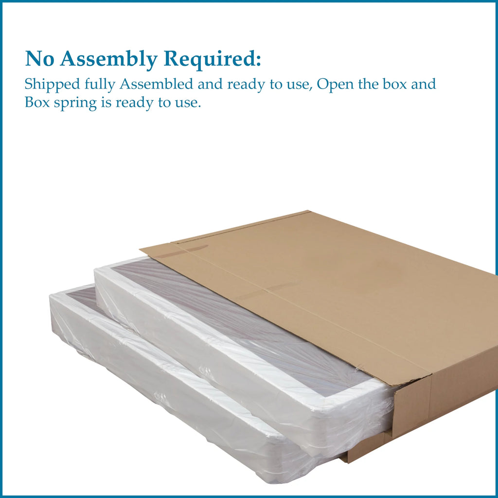 8" Split Wood Box Spring, Twin, White R859635