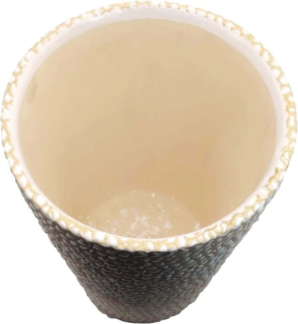 Ceramic Flower Pot Planter Vase Set of 2 8 Inch Cream Z64796