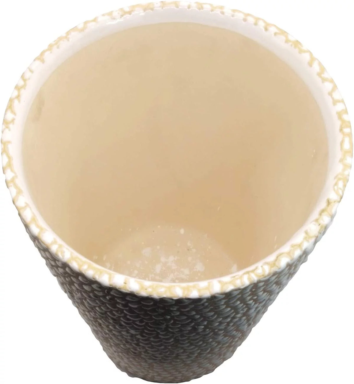 Ceramic Flower Pot Planter Vase Set of 2 8 Inch Cream Z64796