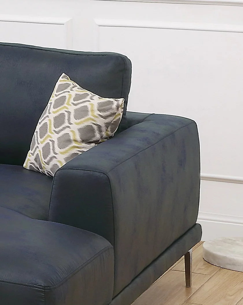 Navy Blue 2pc Leather Gel Sectional Sofa C803
