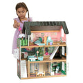 3-Story Dollhouse with 4 Rooms and 16 Accessories J3496