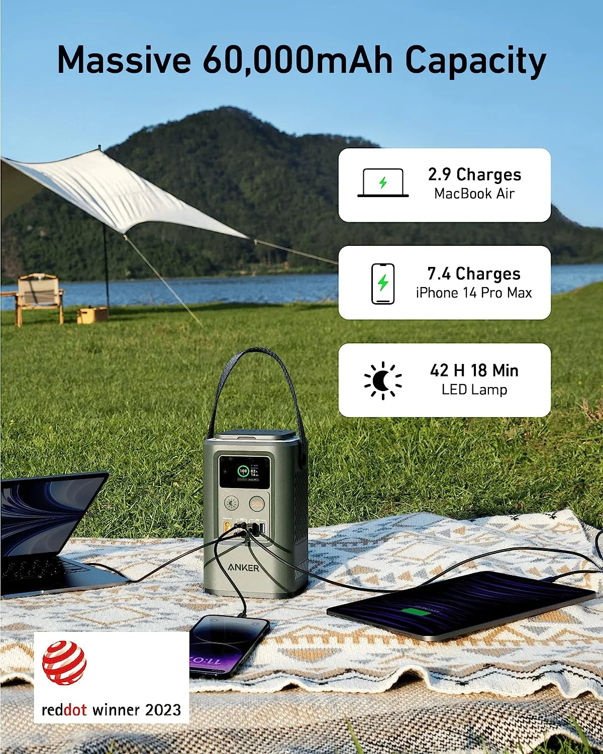 60,000mAh LiFePO4 Portable Charger with Smart Digital Display P867