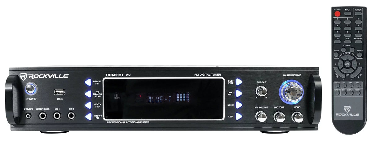 1000 w Home Theater Bluetooth Receiver with 4 Speakers and Swivel Brackets W664