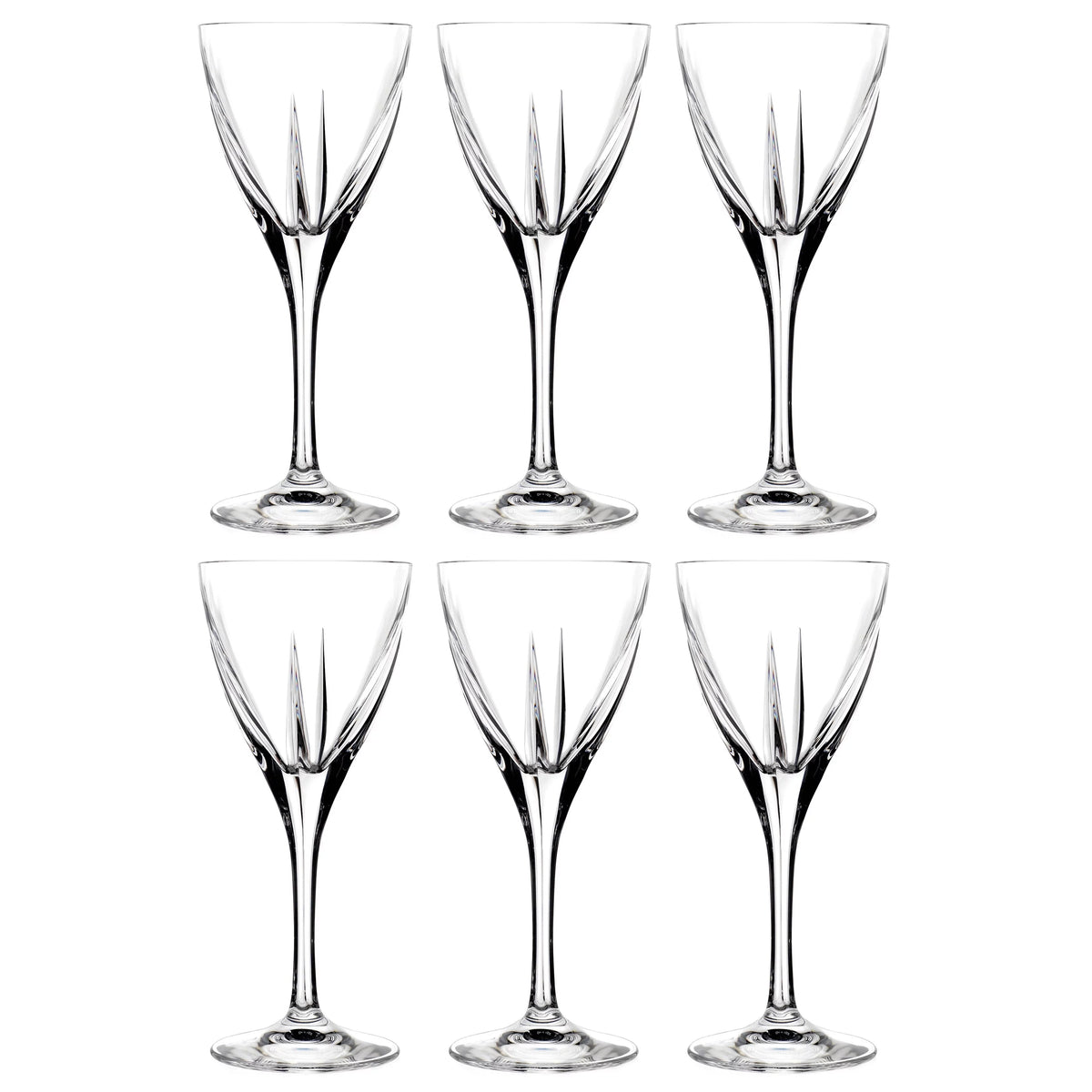 Glass Stemmed Wine Goblets Set of 6 X47101