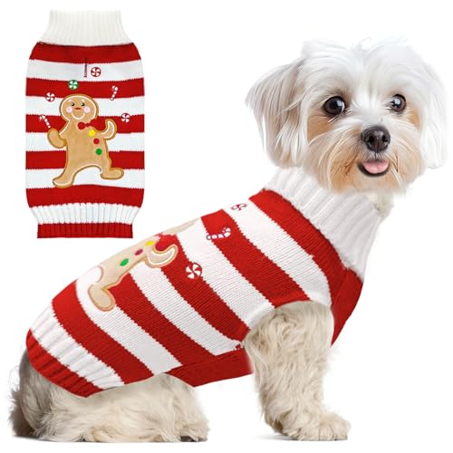 Grey Dog Christmas Sweater with Leash Hole M347