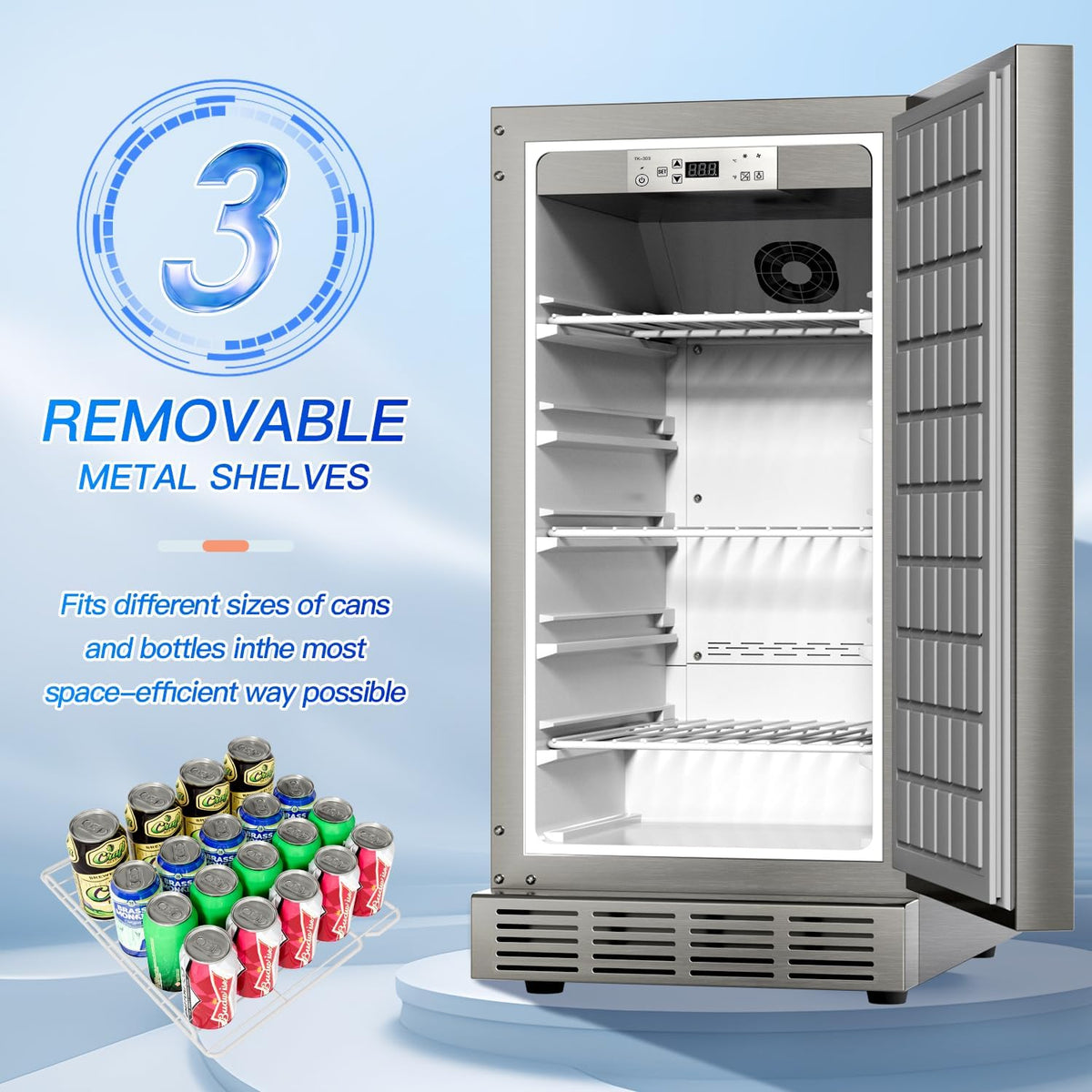 15 Inch Weather Proof Stainless Steel Outdoor Refrigerator Z454278