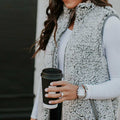 Faux Fur Sherpa Fleece Vest T665