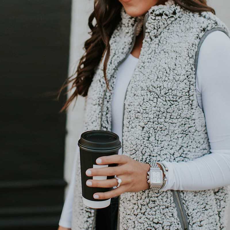 Faux Fur Sherpa Fleece Vest T665
