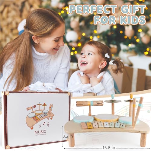 Kids Drum Set Montessori Musical Instruments Xylophone Drum Kit Y998