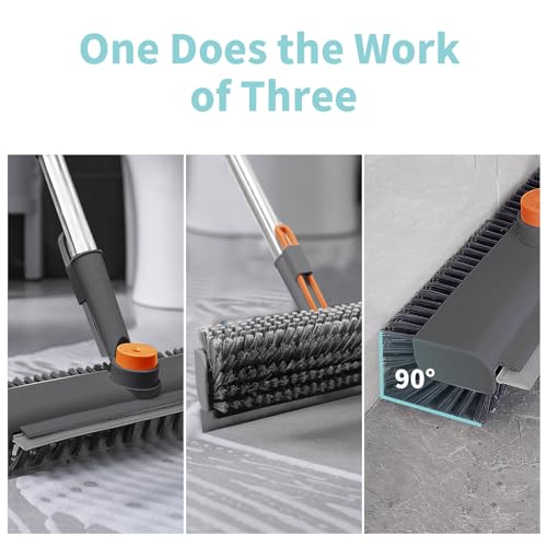 Floor Scrub Brush with Long Handle, Stiff Bristle J41523