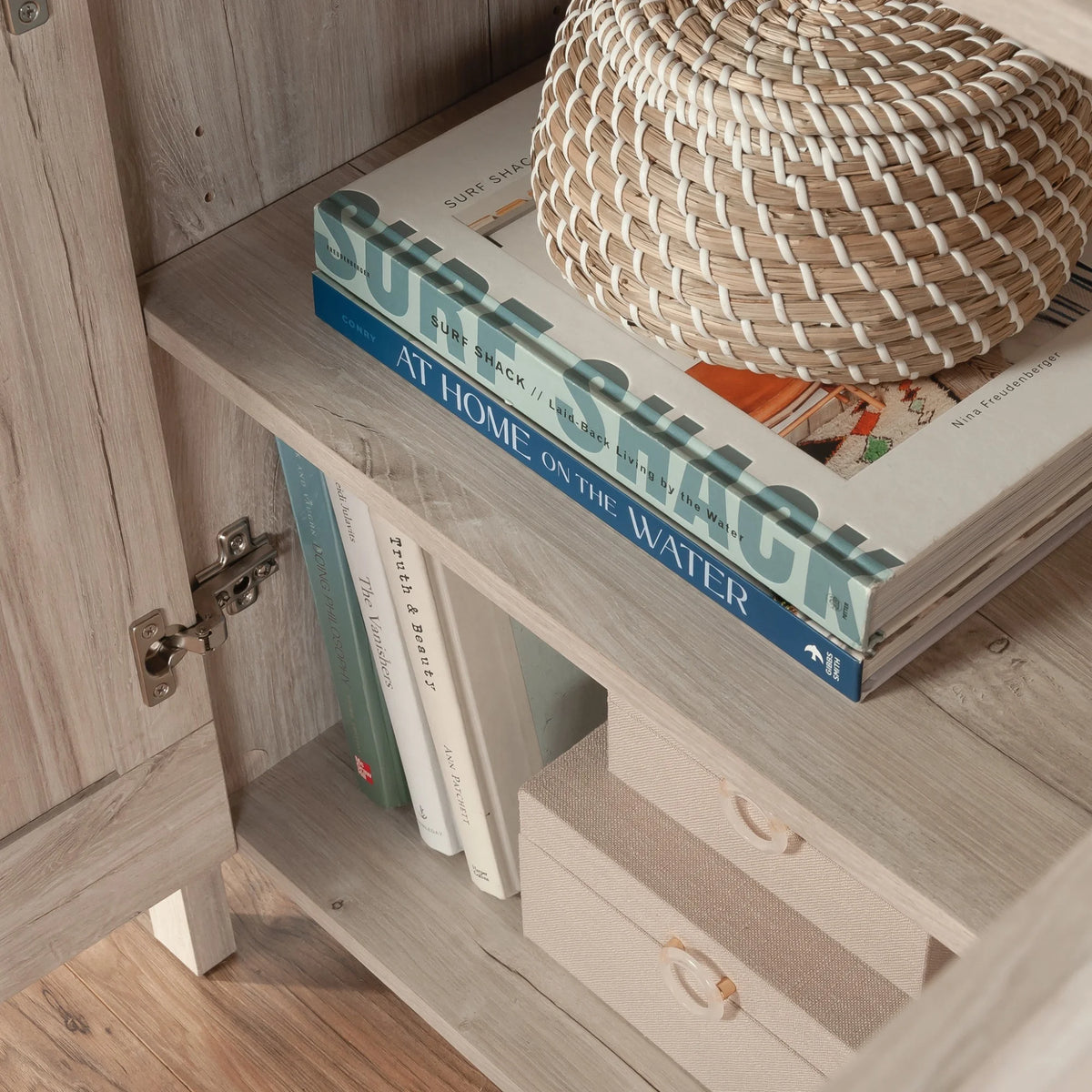 Engineered Wood Bookcase with Doors L67025