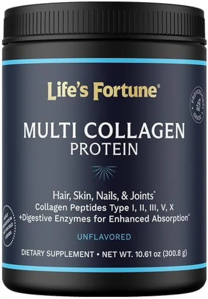Hydrolyzed Multi Collagen Peptides Protein Powder with Digestive Enzyme Unflavored G60157