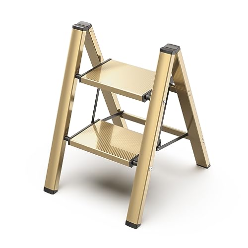 3 Step Folding Aluminum Steel Ladder 330lbs Capacity P109