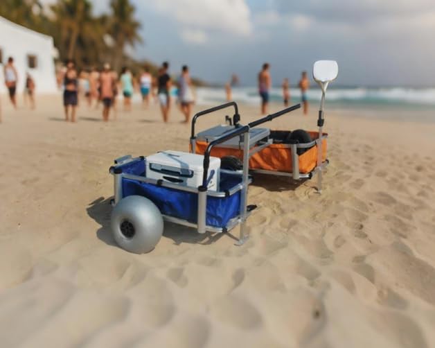 10" Beach Cart Replacement Balloon Tires, 2 Pcs Wheels with Axle Hole J2124