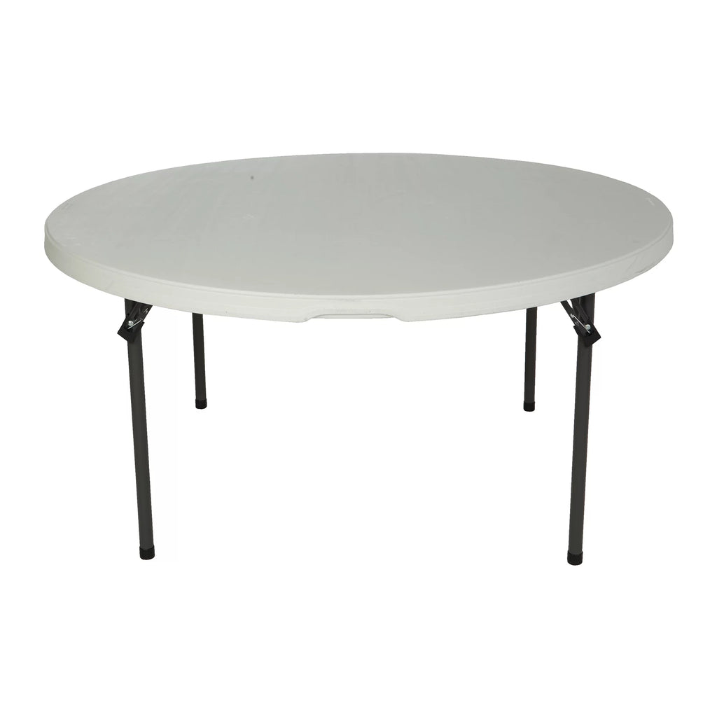 60 inch Round Folding Table White Granite E821