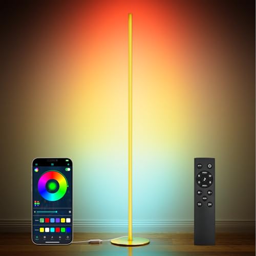 Smart RGB+IC LED Corner Floor Lamp with Remote L339