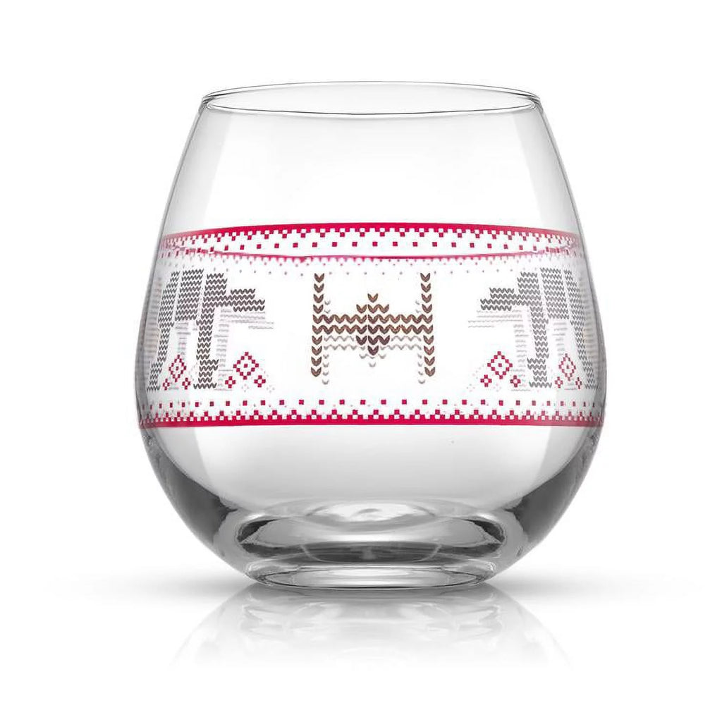 Stemless Drinking Glass Set of 4 15 oz C8307