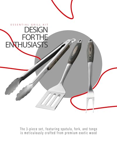 Extra Thick Stainless Steel BBQ Grilling Tools Set J817