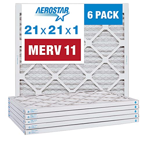 16x20x1 MERV 11 Pleated Air Filter, 6 Pack J778