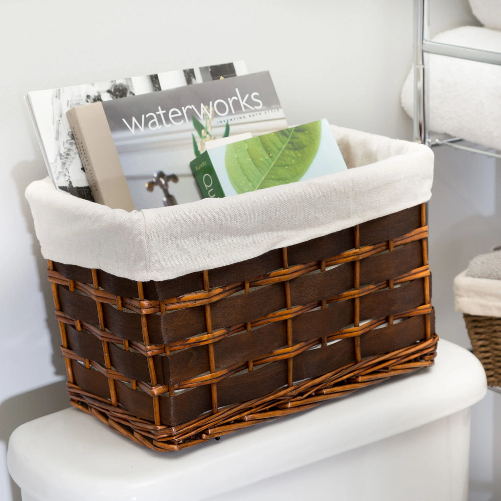 Wicker Laundry Hamper and Bath Storage Basket Set of 7 P901
