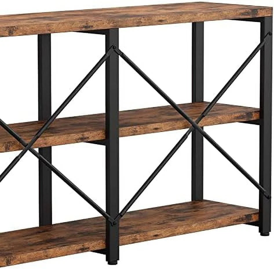 Rustic 47in 3-Tier Console Table R507