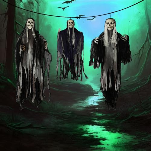 3 Pack Halloween Hanging Ghosts Decorations G21636