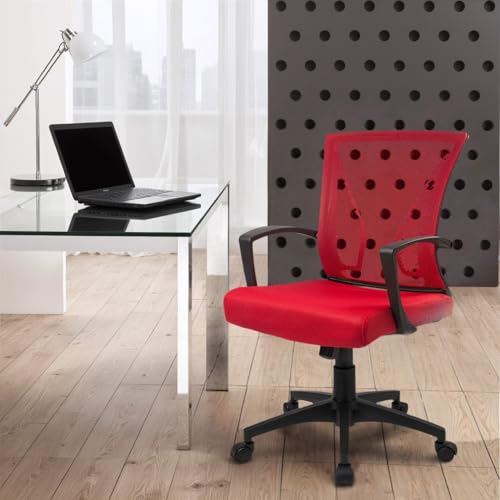 Black Ergonomic Mesh Office Chair with Armrest N391012