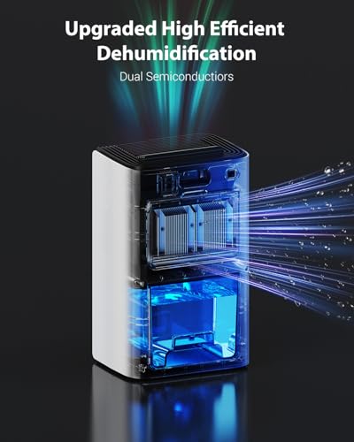 850 sq.ft 95oz Dehumidifier with Drain Hose White H4961