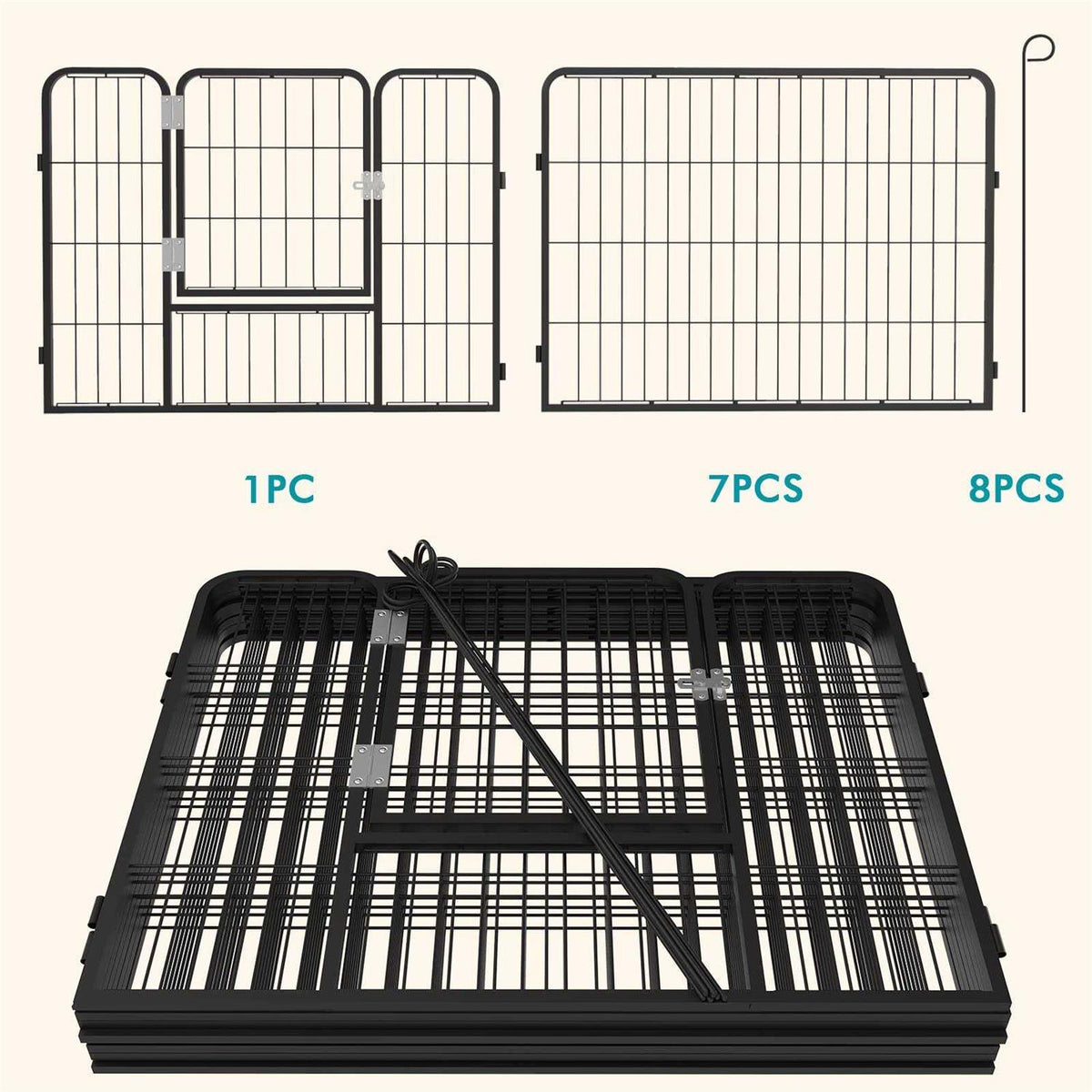 Heavy Duty Metal Dog Playpen 32 Width U261549