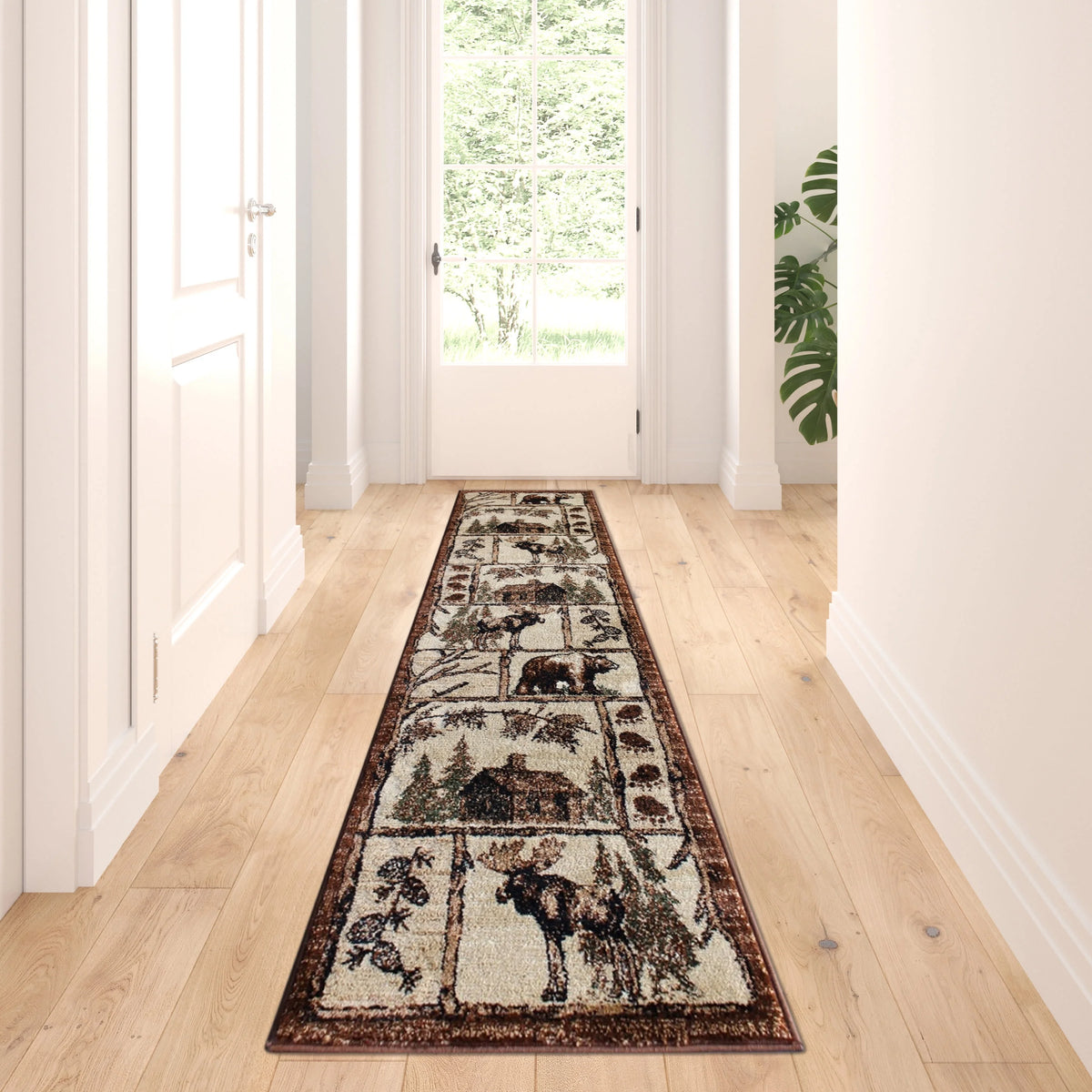 Cabin Style Area Rug Runner 2 Feet 2 Inch X 7 Feet 2 Inch T622