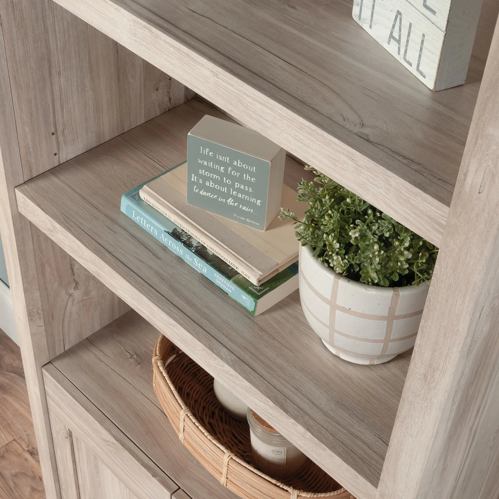 Engineered Wood Bookcase with Doors L67025
