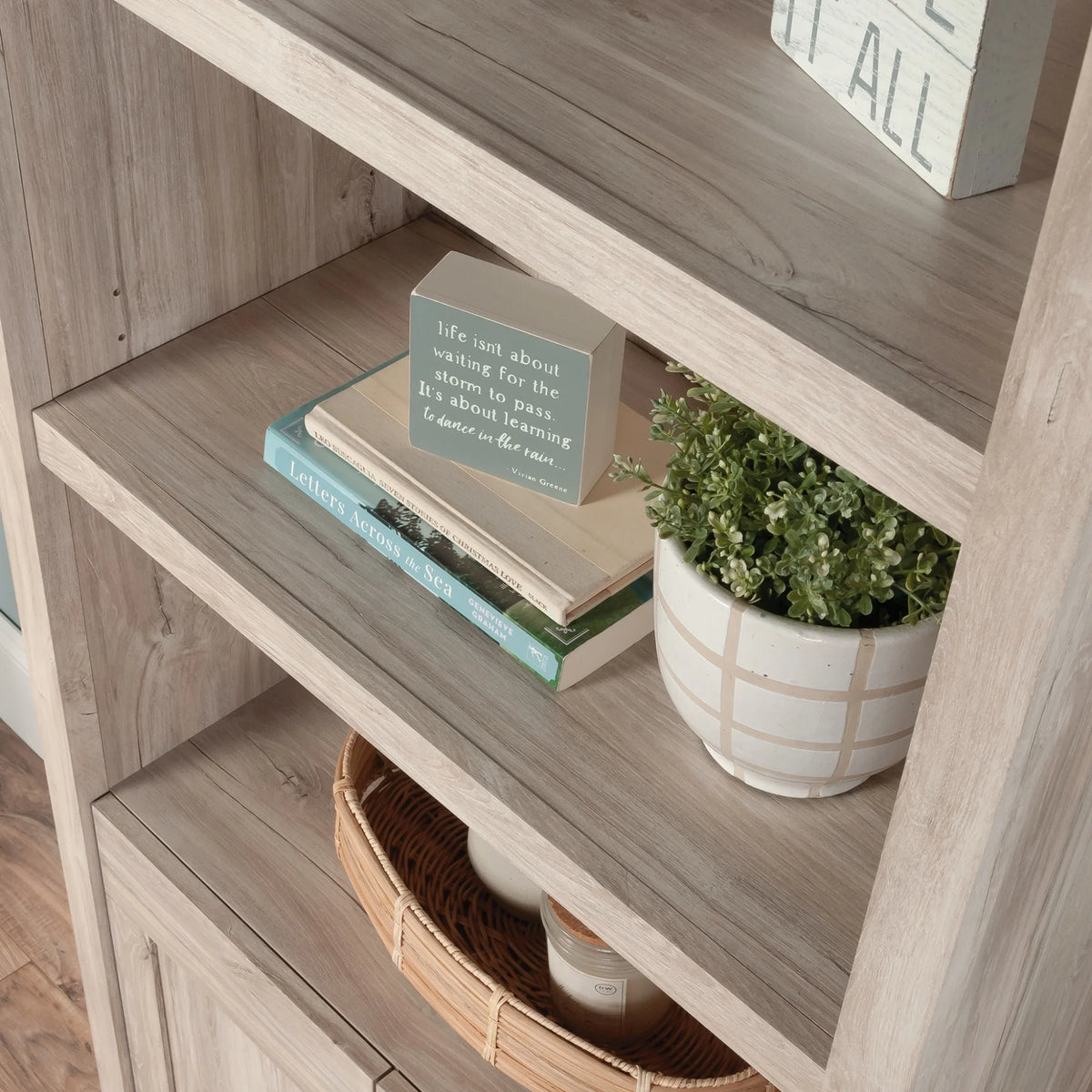 Engineered Wood Bookcase with Doors L67025