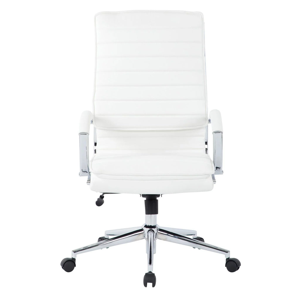White Faux Leather High Back Manager's Chair Y50970