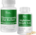 90 Capsules Thermogenic Fat Burner & Nighttime Weight Loss Pills E755691