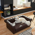 Leatherette Tufted Sofa Cat & Dog Bed M54661