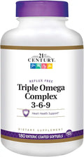 Triple Omega Complex 3-6-9 Enteric Coated Softgels, 180-Count (Pack of 2) Y266901