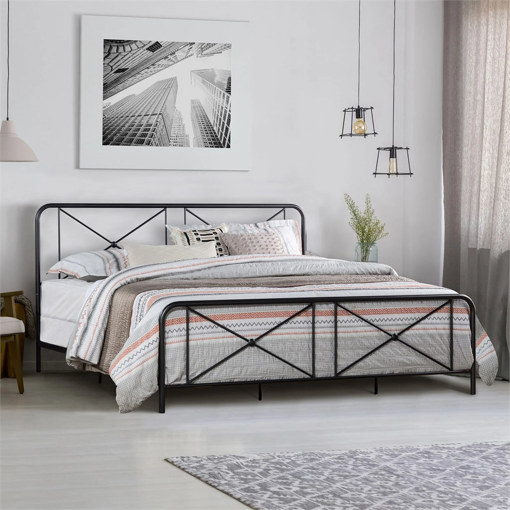 Metal King Bed Black G8975