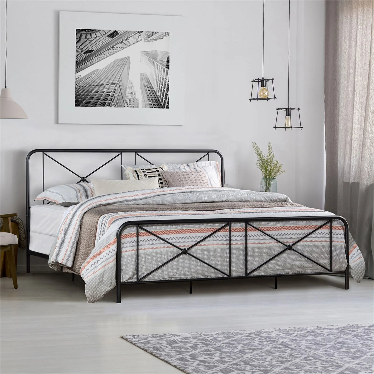 Metal King Bed Black G8975