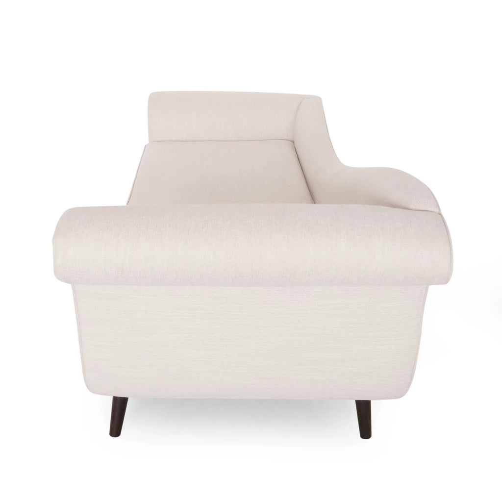 Beige Fabric Chaise Lounge With Bolster Pillow Y42084