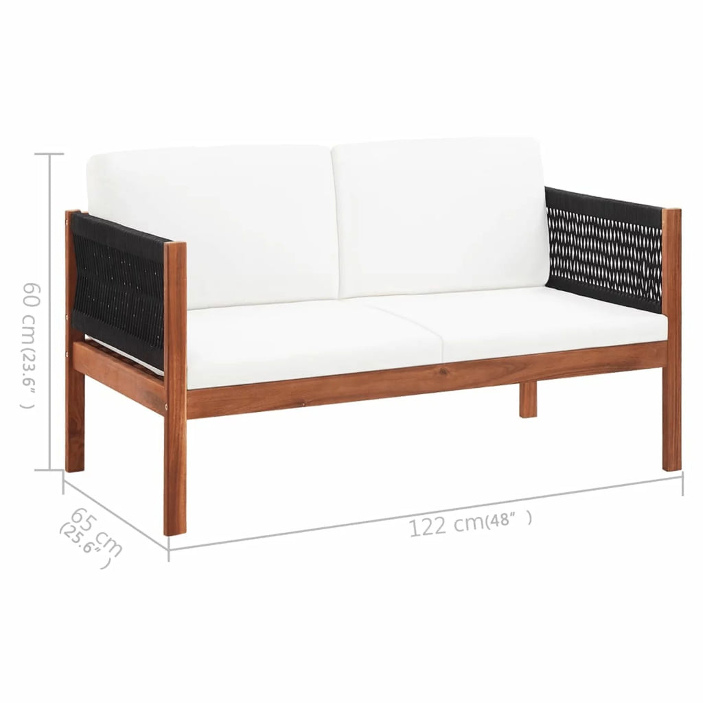 2-Seater Acacia Wood Patio Sofa R1318