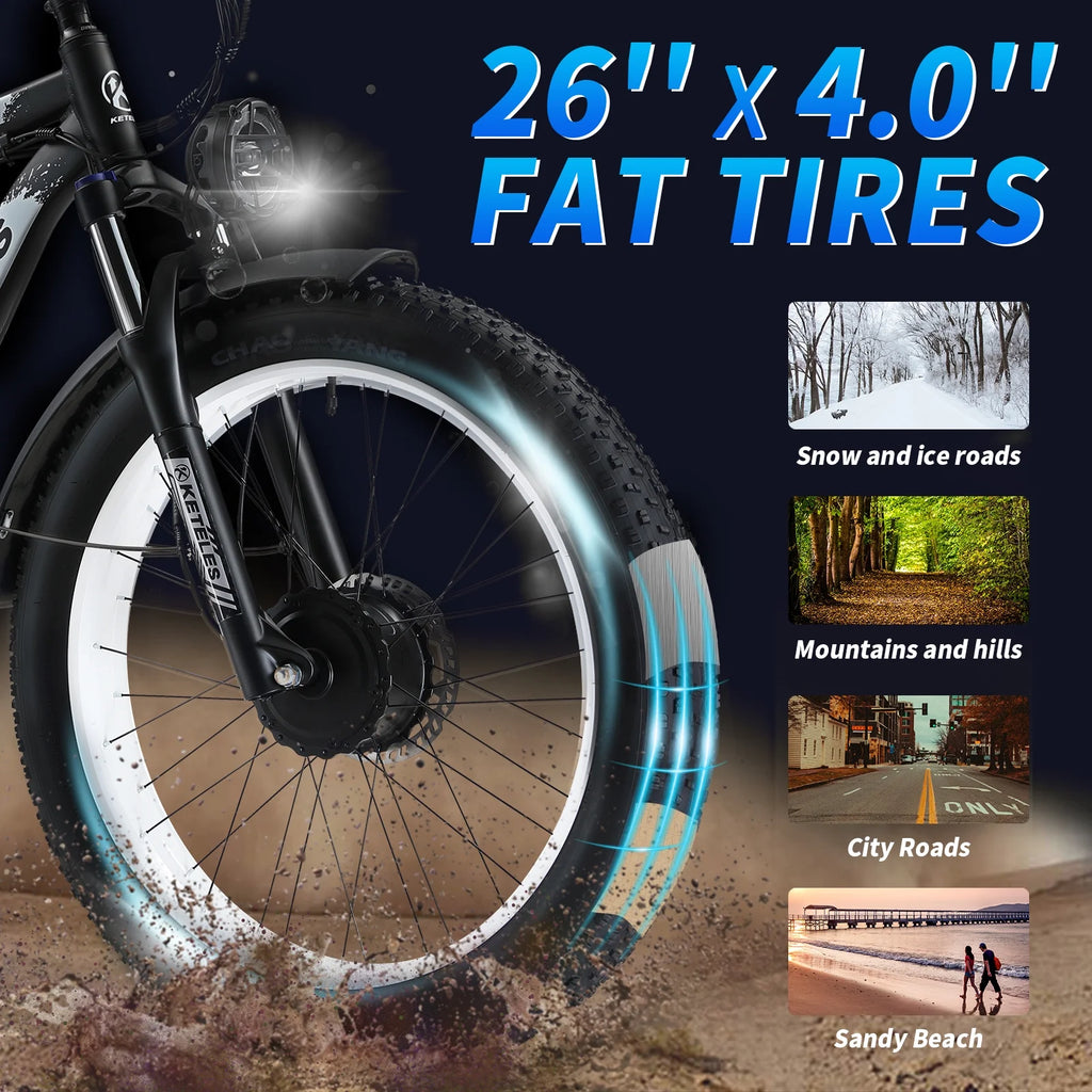 48V 23Ah Dual Motor AWD Electric Bike O709203