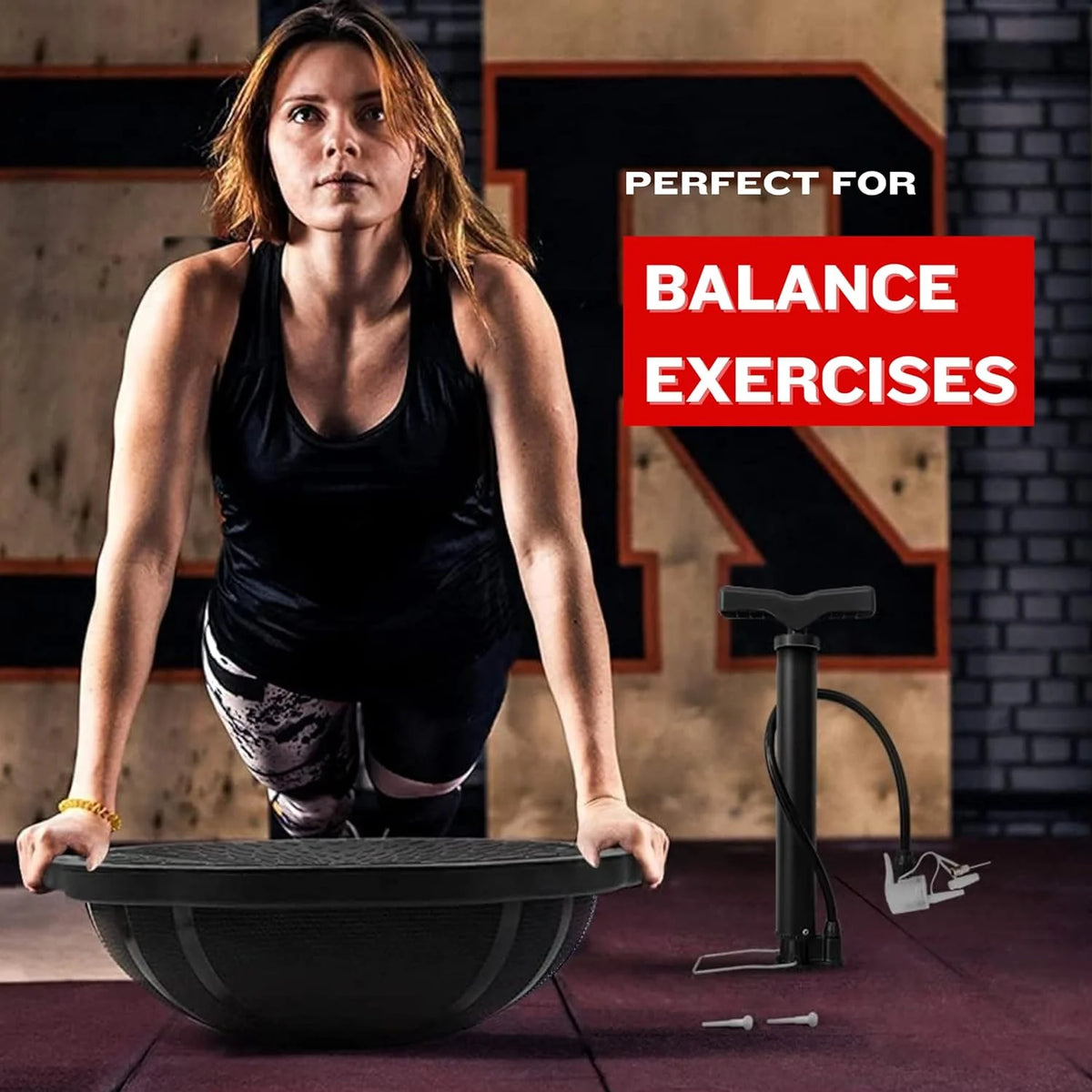 Half Ball Balance Trainer Black Matte T3627