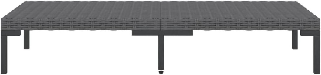 12 Piece Patio Lounge Set with Cushions Poly Rattan Dark Gray L455