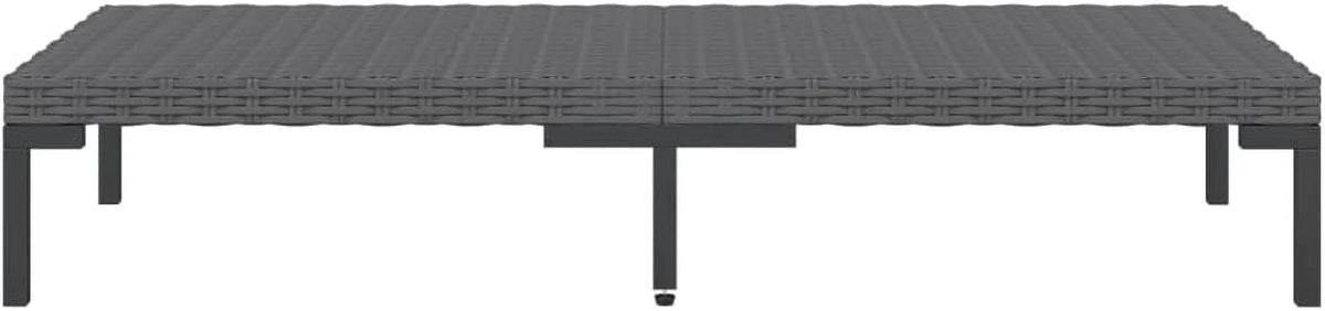 12 Piece Patio Lounge Set with Cushions Poly Rattan Dark Gray L455